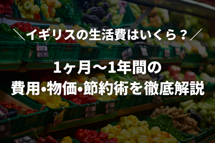 【2025年最新】イギリスの生活費はいくら？1ヶ月～1年間の費用、物価、節約術を徹底解説