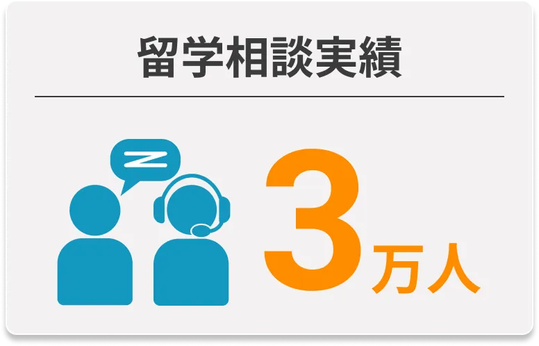 留学相談実績 3万人
